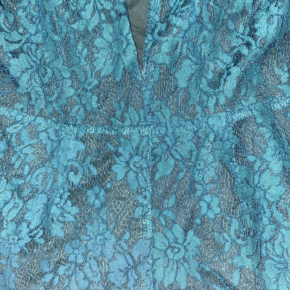 Tobi green lace romper